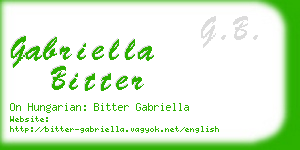 gabriella bitter business card